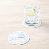 Het is een jongen! ronde kartonnen onderzetter (Insitu)