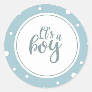 Het is een jongen ronde sticker