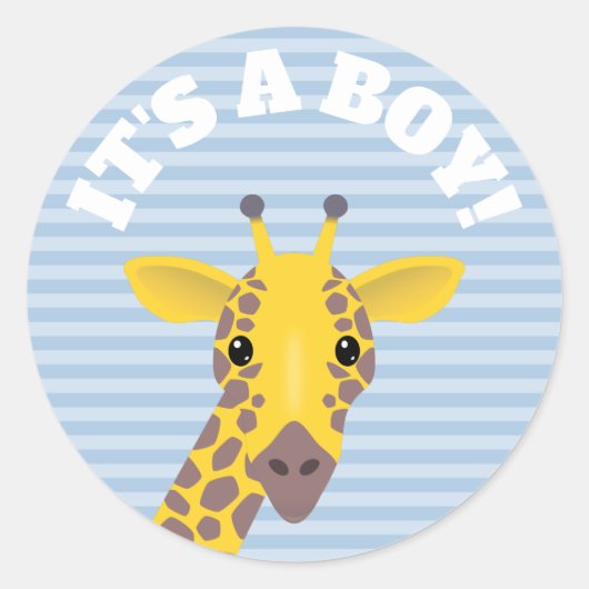 Het is een jongen ronde sticker (Voorkant)