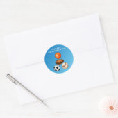 Het is een jongen ronde sticker (Envelop)