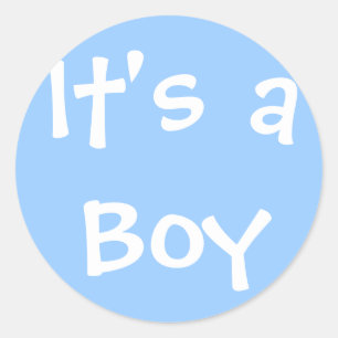 Het is een jongen ronde sticker