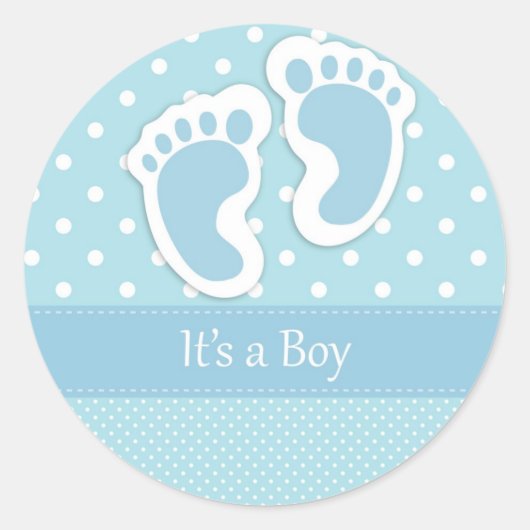 Het is een jongen ronde sticker (Voorkant)