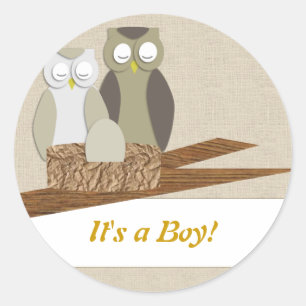 Het is een jongen! ronde sticker