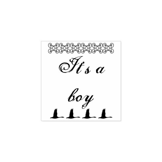 Het is een jongen rubber stempel (Afrduk)