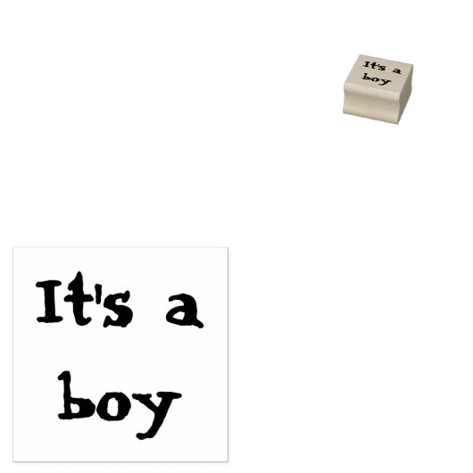 Het is een jongen rubber stempel (Gestempeld)