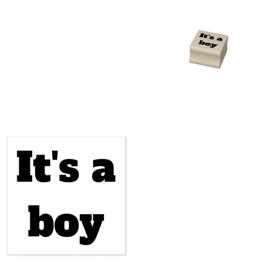 Het is een jongen rubber stempel (Gestempeld)