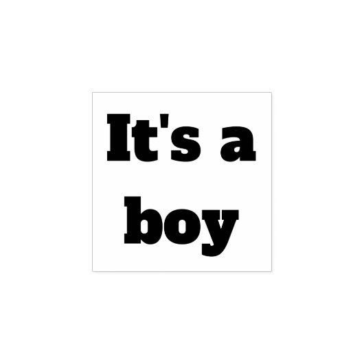 Het is een jongen rubber stempel (Afrduk)