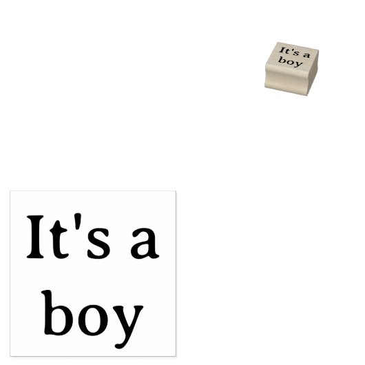 Het is een jongen rubber stempel (Gestempeld)