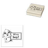 "Het is een jongen" Rubberstempel (Gestempeld)