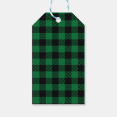 Het is een jongen Rustic Lumberjack Flannel Baby s Cadeaulabel (Achterkant)