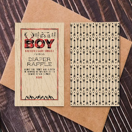 Het is een jongen! Rustic Play Lumberjack Baby sho Informatiekaartje
