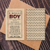 Het is een jongen! Rustic Play Lumberjack Baby sho Informatiekaartje