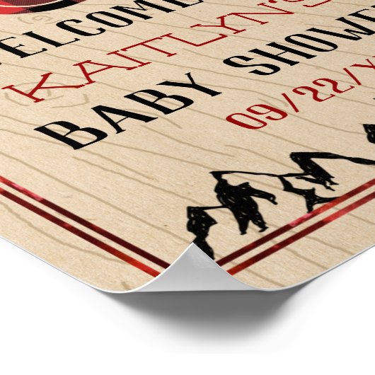 Het is een jongen! Rustic Play Lumberjack Baby sho Poster (Hoek)