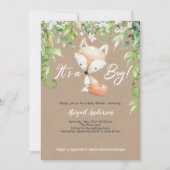 Het is een jongen, Rustic, Woodland, Greenery, Bab Kaart (Voorkant)