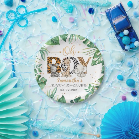 Het is een jongen! Safari Baby shower Bord (Feest)