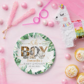 Het is een jongen! Safari Baby shower Bord (Feest)