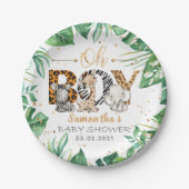 Het is een jongen! Safari Baby shower Bord (Voorkant)