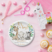 Het is een jongen! Safari Baby shower Bord (Feest)