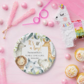 Het is een jongen! Safari Baby shower Bord (Feest)