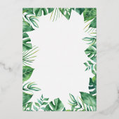 Het is een Jongen Safari Elephant Baby shower Echt Folie Uitnodiging (Achterkant)