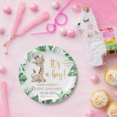 Het is een jongen! Safari Giraffe Baby shower Bord (Feest)
