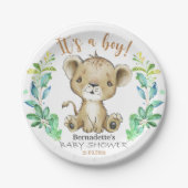 Het is een jongen! Safari Lion Baby shower Bord (Voorkant)