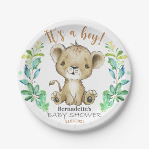 Het is een jongen! Safari Lion Baby shower Bord