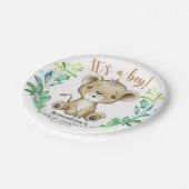 Het is een jongen! Safari Lion Baby shower Bord (Gekanteld)