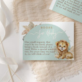 Het is een jongen Safari Theme Lion Baby shower bo Informatiekaartje
