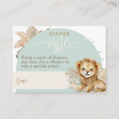 Het is een jongen Safari Theme Lion Baby shower di Informatiekaartje (Voorkant)