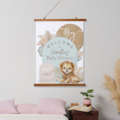 Het is een jongen Safari Theme Lion Baby shower We Hangend Wandkleed (Slaapkamer)