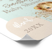 Het is een jongen Safari Theme Lion Baby shower We Poster (Hoek)