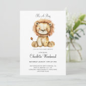 Het is een jongen Schattig Lion Cub Boy Baby showe Kaart (Staand voorkant)