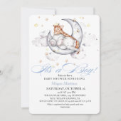 Het is een jongen Schattige Olifant & Giraffe Bab Kaart (Voorkant)