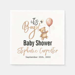 Het is een jongen! Schattige teddybeer Baby shower Servet