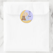 Het is een jongen - Schattigee Baby Cartoon Ronde Sticker (Tas)