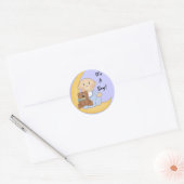 Het is een jongen - Schattigee Baby Cartoon Ronde Sticker (Envelop)