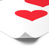 Het is een jongen! - Schattigee Rode Harten Custom Poster (Hoek)