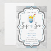 Het is een jongen Sip en See-uitnodiging Kaart (Voorkant / Achterkant)