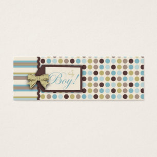 Het is een jongen! Skinny Gift Label Mini Visitekaartjes