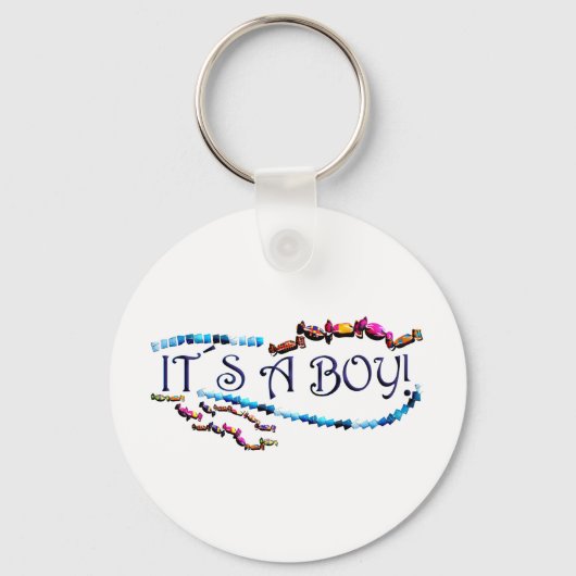 Het is een jongen sleutelhanger (Voorkant)
