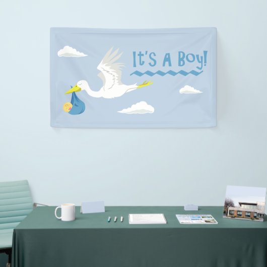 Het is een jongen! spandoek (Beurs)