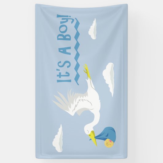 Het is een jongen! spandoek (Verticaal)