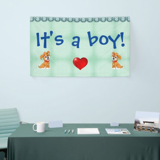 Het is een jongen! spandoek (Beurs)