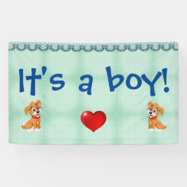 Het is een jongen! spandoek