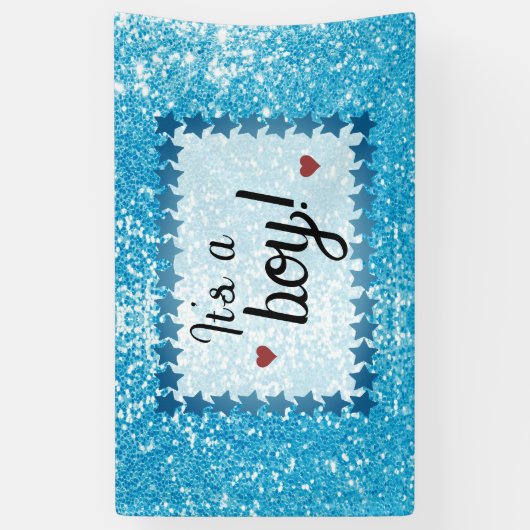 Het is een jongen! spandoek (Verticaal)