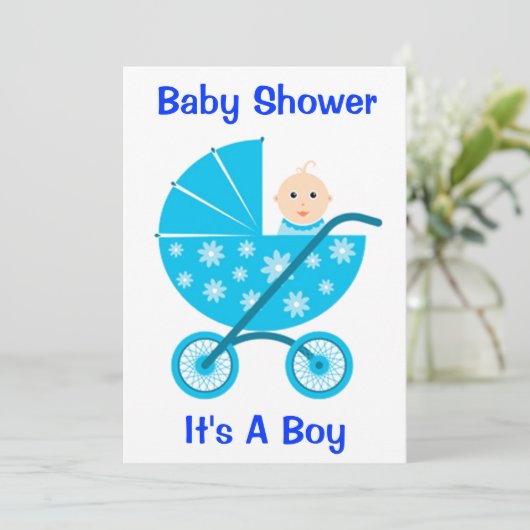 Het is een jongen: Sparen de Uitnodiging van het B (Staand voorkant)