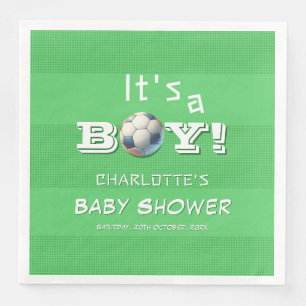 Het is een Jongen! Sport Voetbal Baby Borrel Servet