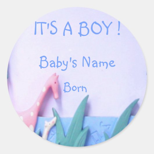 HET IS EEN JONGEN STICKER (Voorkant)