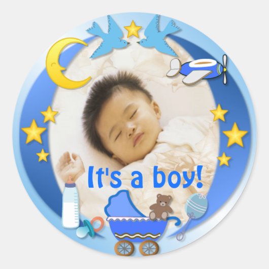 Het is een Jongen ~ Sticker / Sealer # 3 (Voorkant)